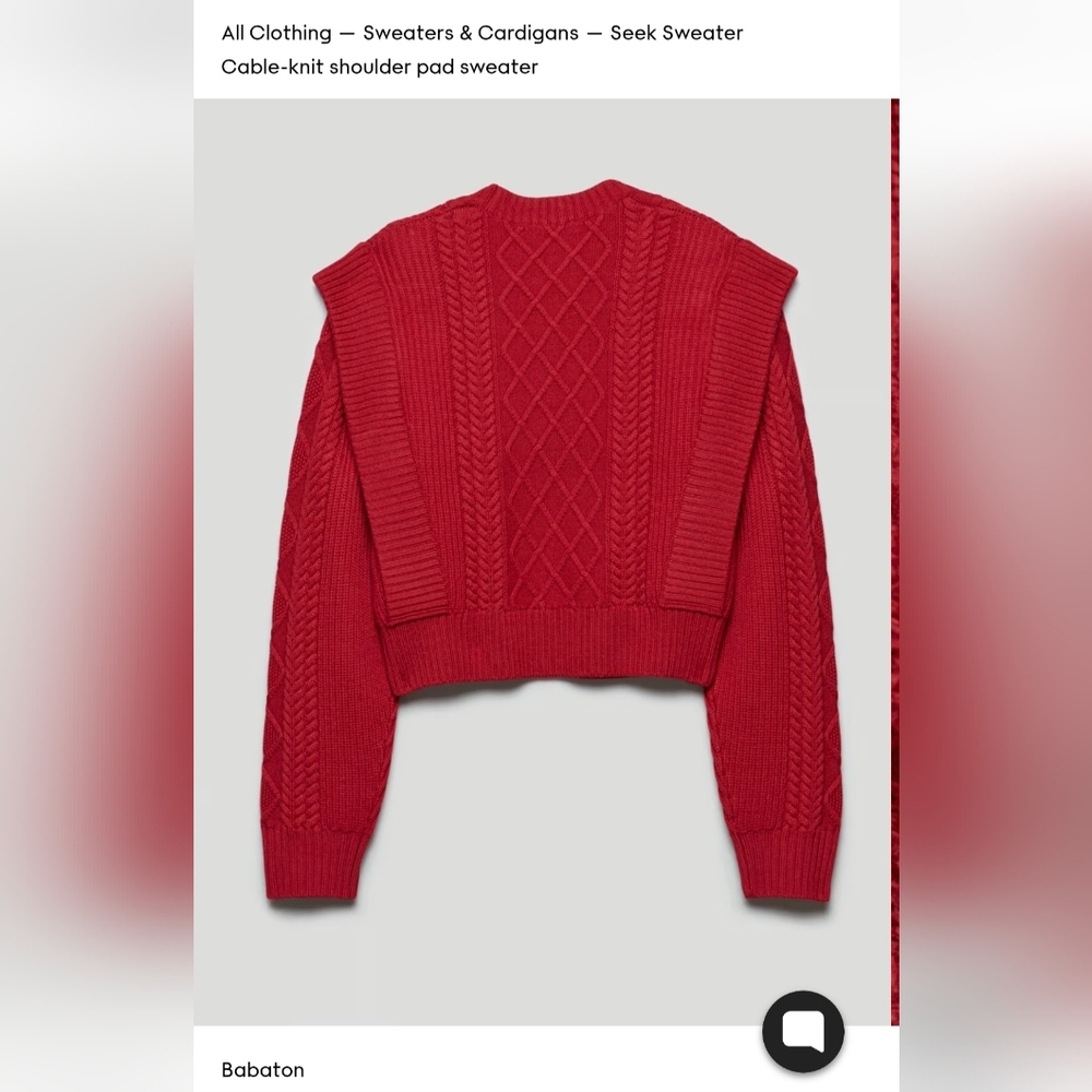Babaton Aritzia Seek Sweater Merino Wool Small